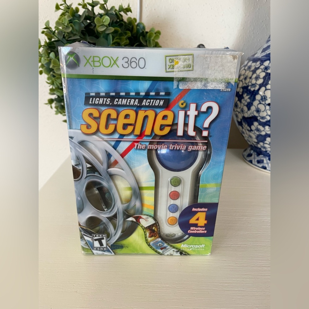 Scene It? The Movie Trivia Game Xbox 360 Edition Includes 4 Wireless Controllers